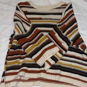 multicolor half sleeve sweater
